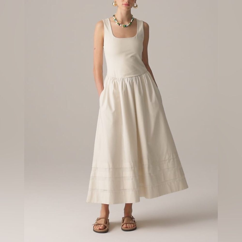 J. Crew Cream Maxi Tank Dress - Picture 4 of 8